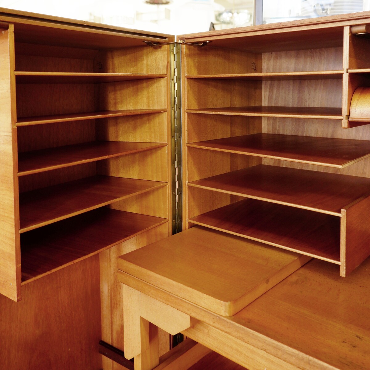 Mid-Century Mummenthaler & Meier 'Magic Box' folding desk