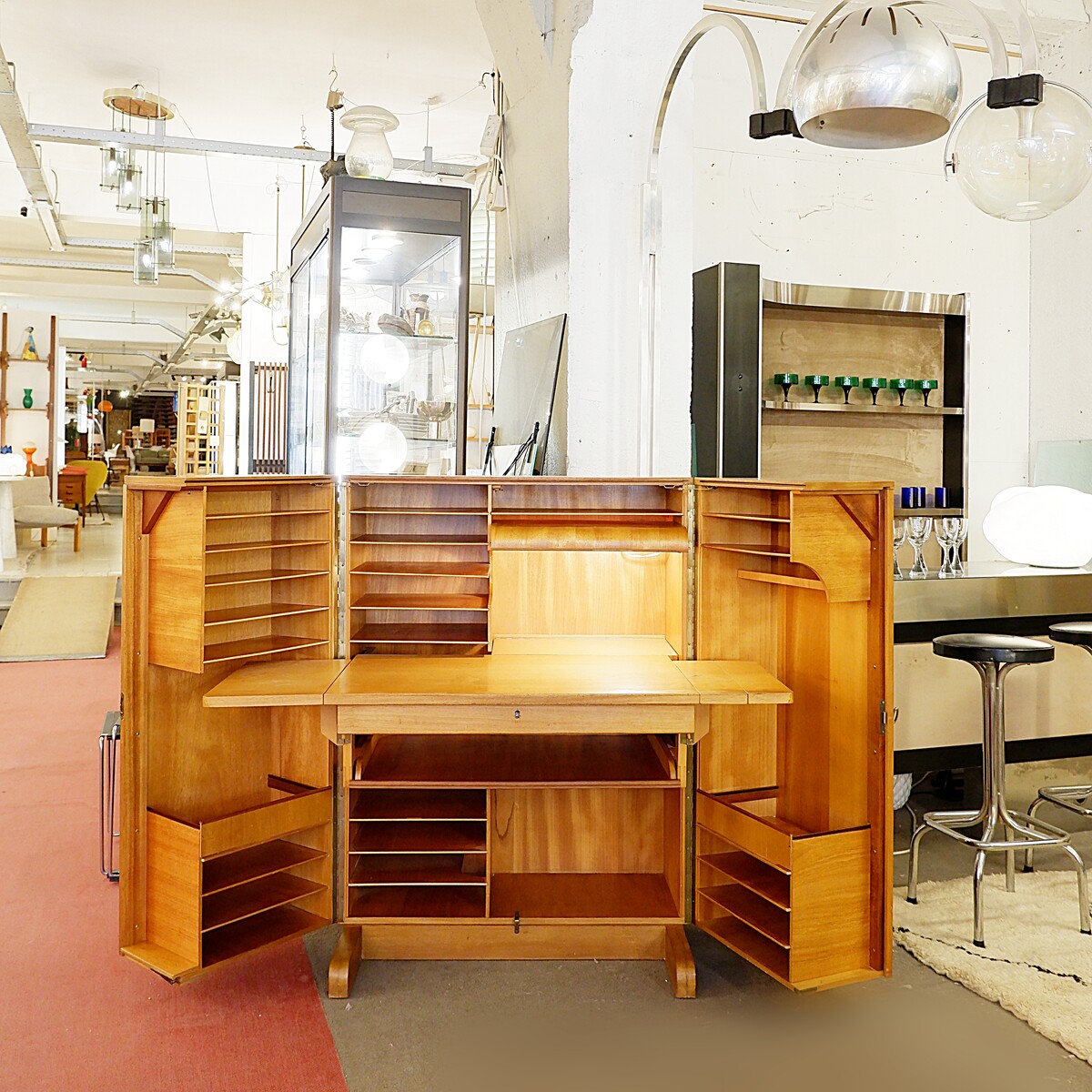 Mid-Century Mummenthaler & Meier 'Magic Box' folding desk