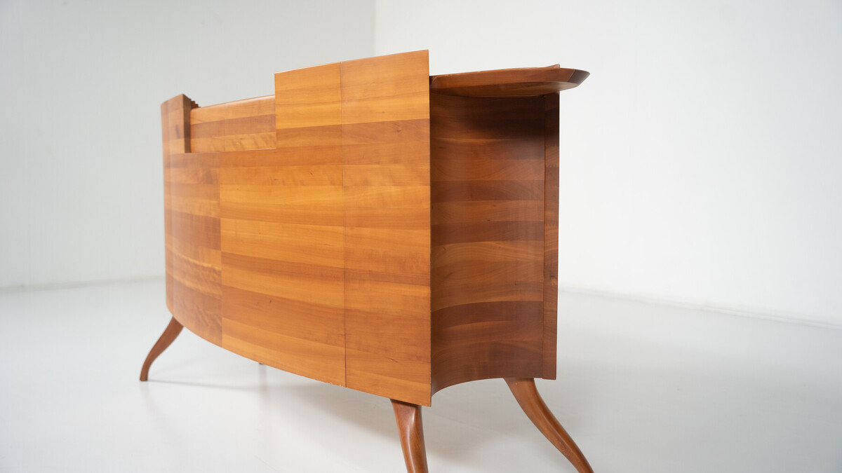 Mid-Century Oval Sideboard by Ceccotti Collezioni
