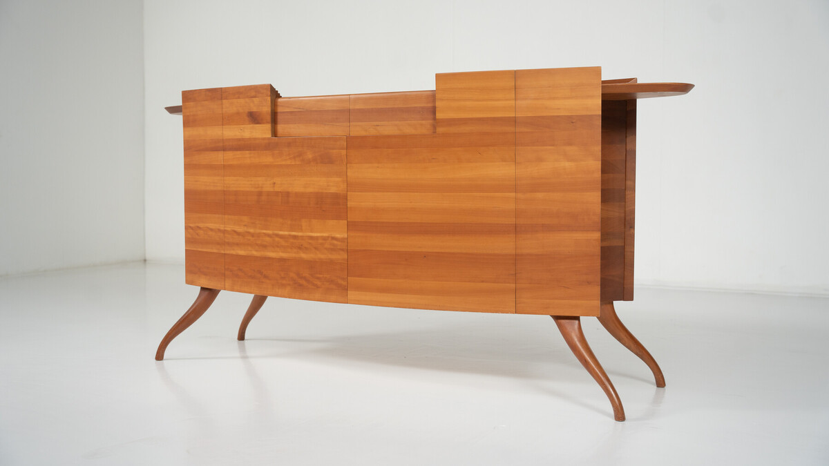 Mid-Century Oval Sideboard by Ceccotti Collezioni