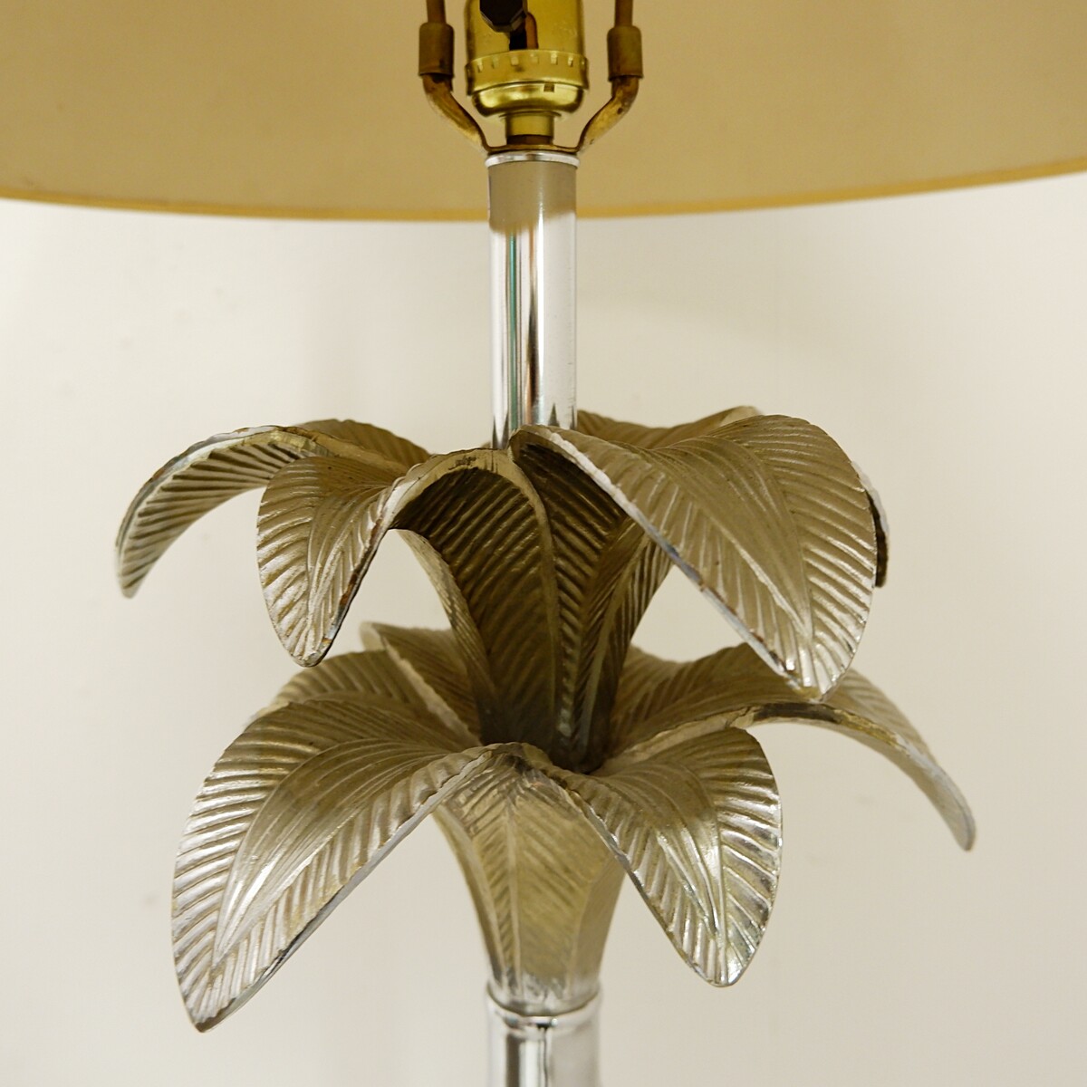 Mid Century Pair Of Palm Tree Table Lamps