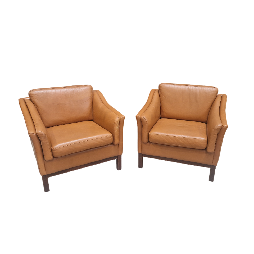 Mid Century Pair of Scandinavian armchairs, Denmark, end 70's