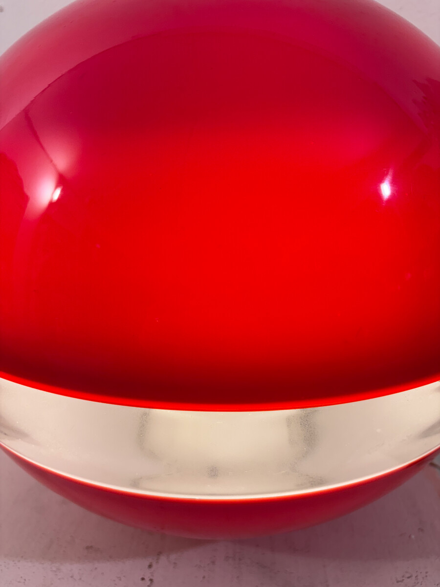 Mid-Century Red Table Lamp by Carlo Nason for Mazzega, 1960s