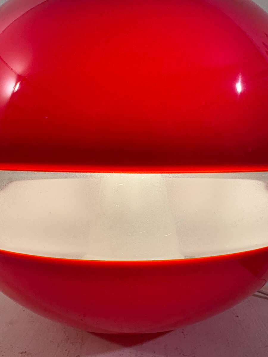 Mid-Century Red Table Lamp by Carlo Nason for Mazzega, 1960s