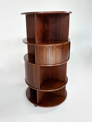 Mid-Century Revolving Bookcase with Shutters attributed to Gianfranco Frattini, 1860s