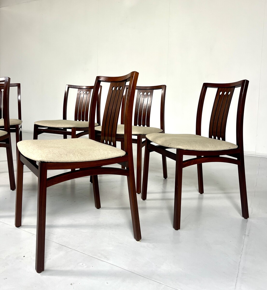 Mid-Century Set of 6 Dining Chairs, Italy, 1960s