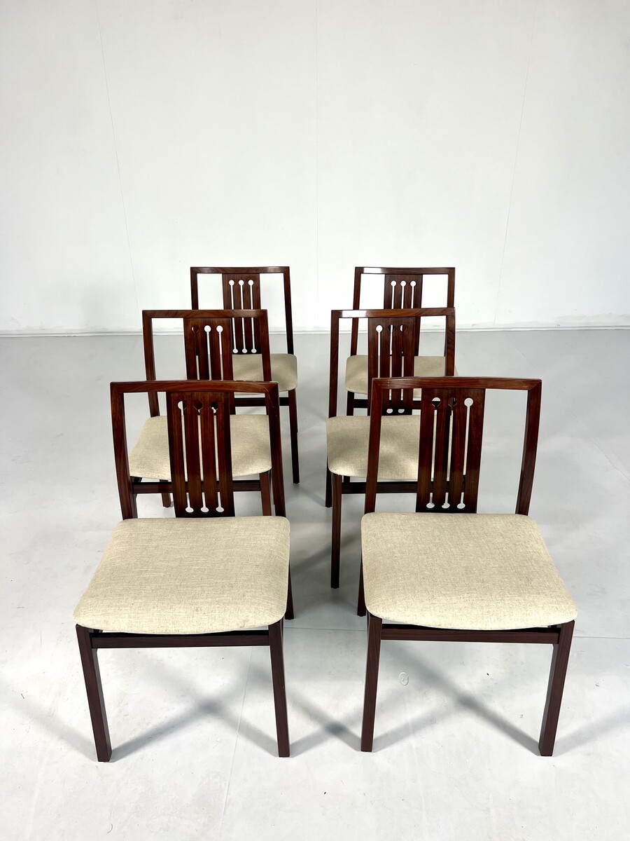 Mid-Century Set of 6 Dining Chairs, Italy, 1960s