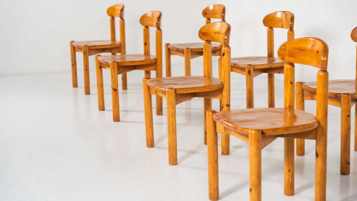 Mid-Century Set of 8 Chairs by Rainer Daumiller, 1970s