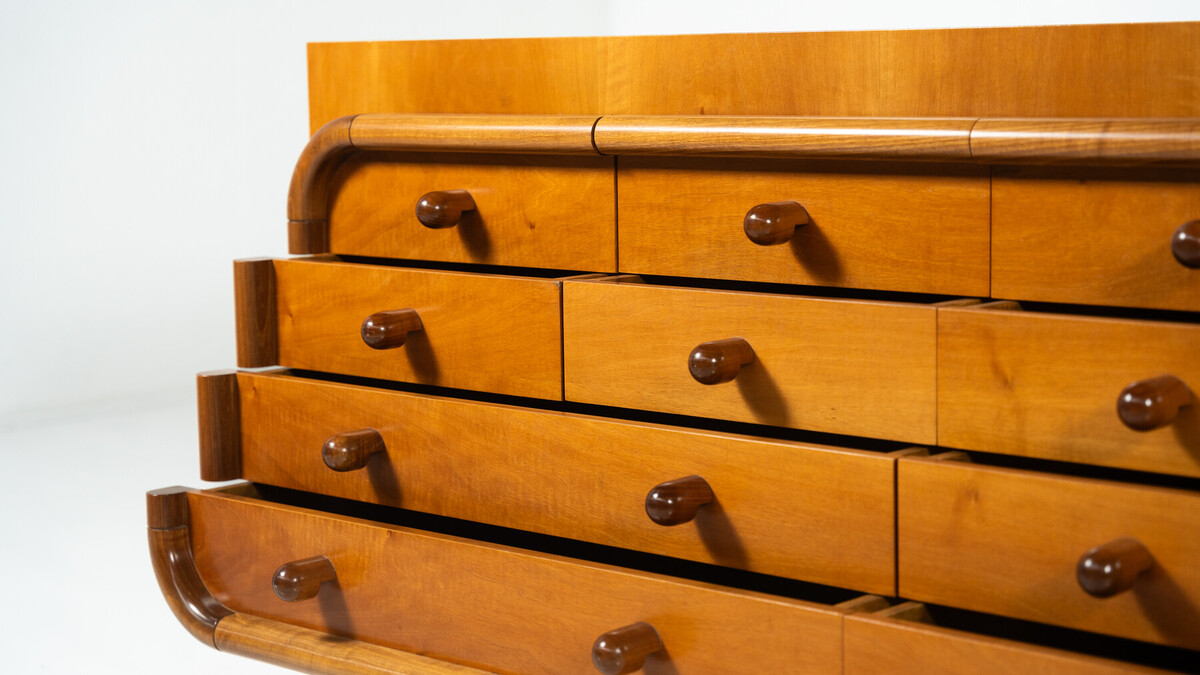 Mid-Century Sideboard with drawers, Walnut, Italy, 1960s