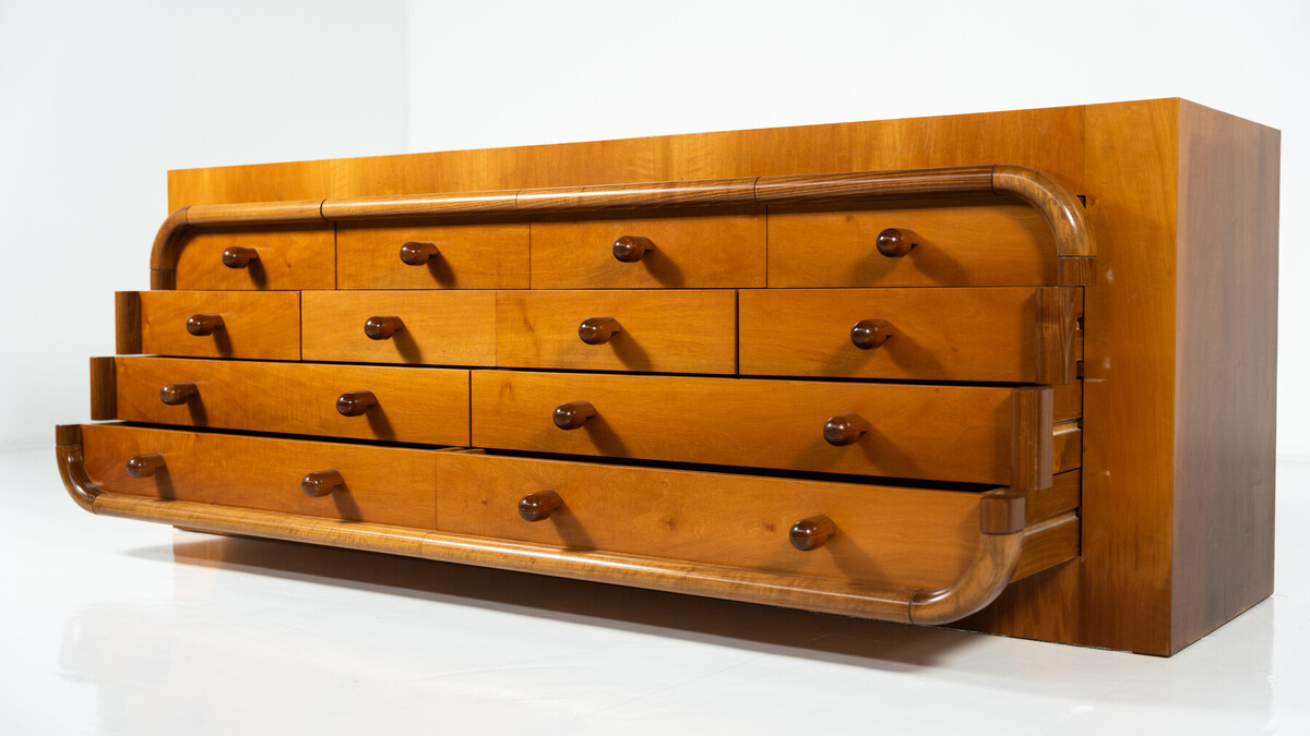 Mid-Century Sideboard with drawers, Walnut, Italy, 1960s