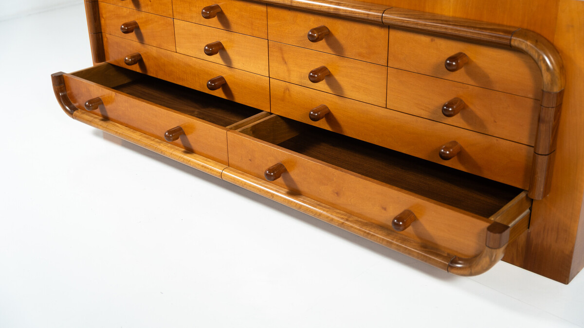 Mid-Century Sideboard with drawers, Walnut, Italy, 1960s