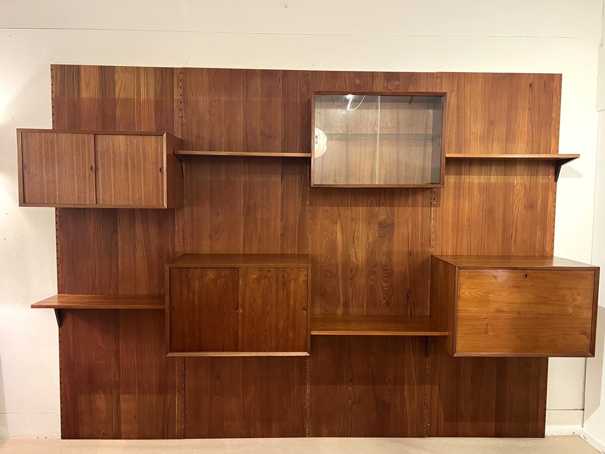 Mid-Century Teak Wall unit by Poul Cadovius, 1960s, multiple available 
