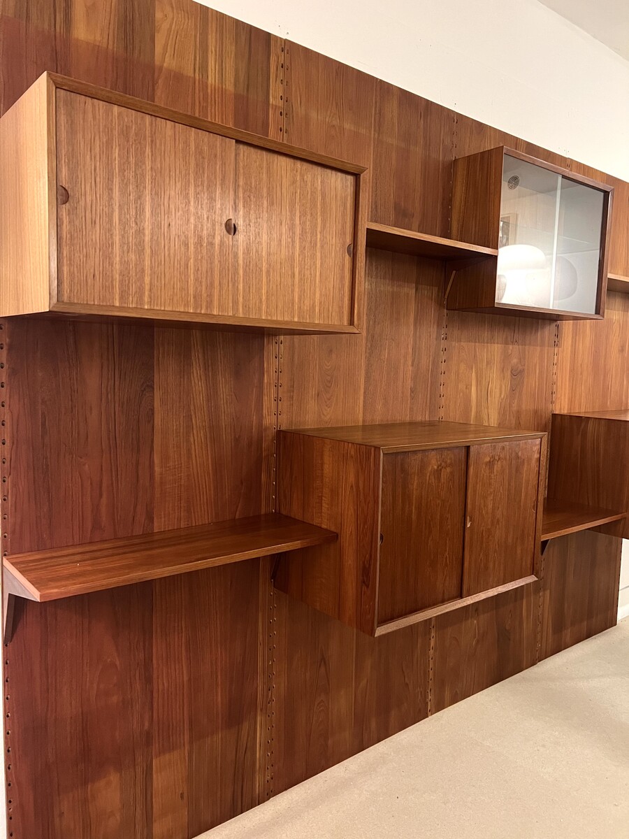 Mid-Century Teak Wall unit by Poul Cadovius, 1960s, multiple available 