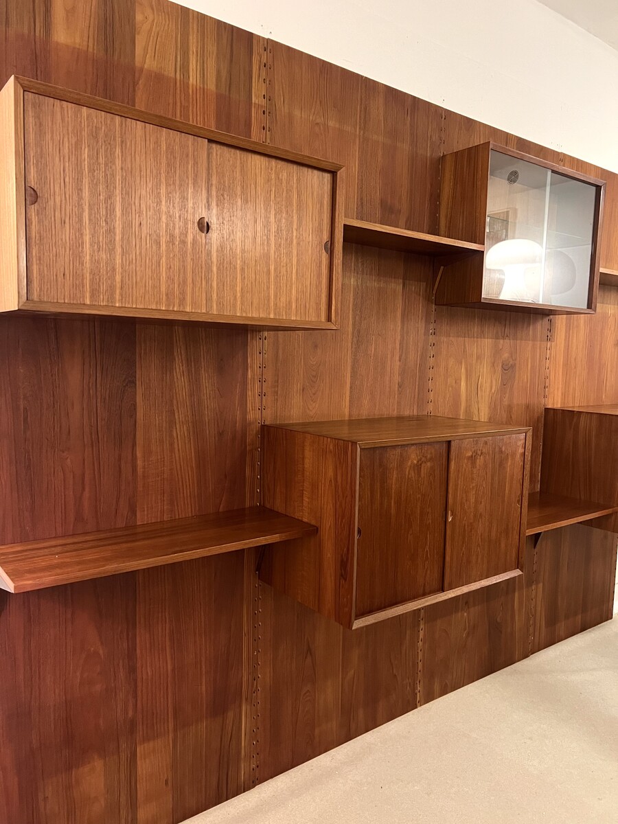 Mid-Century Teak Wall unit by Poul Cadovius, 1960s, multiple available 
