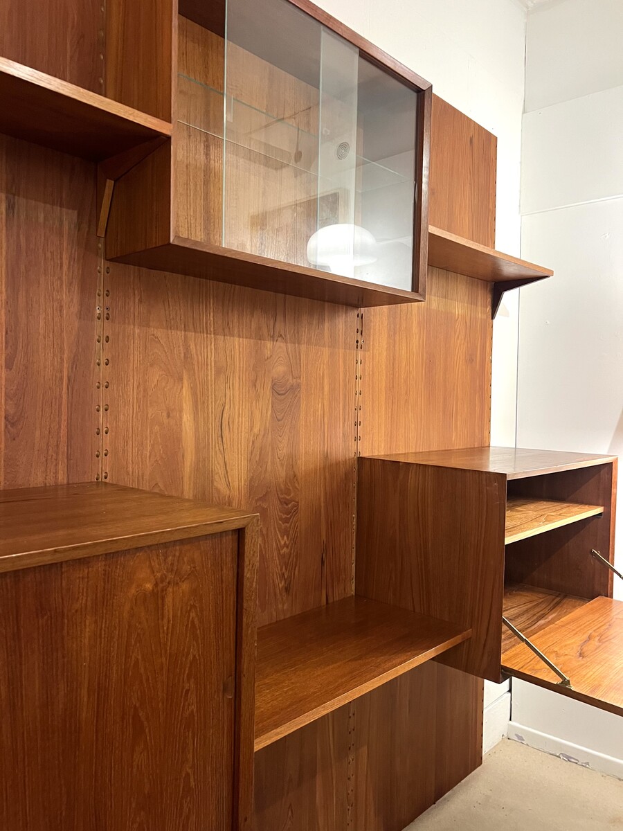 Mid-Century Teak Wall unit by Poul Cadovius, 1960s, multiple available 
