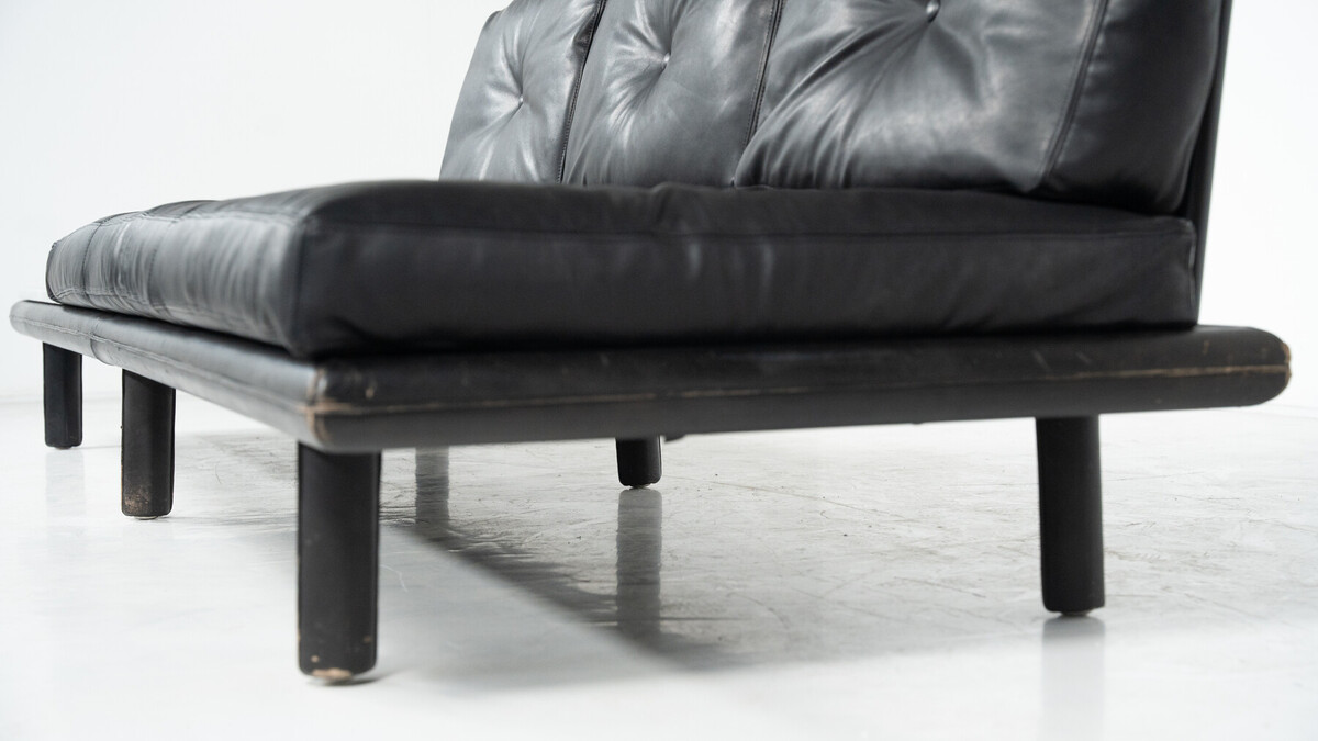 Mid-Century Three-Seater Sofa by Franz Köttgen for Kill International, Leather and Marble, 1960s