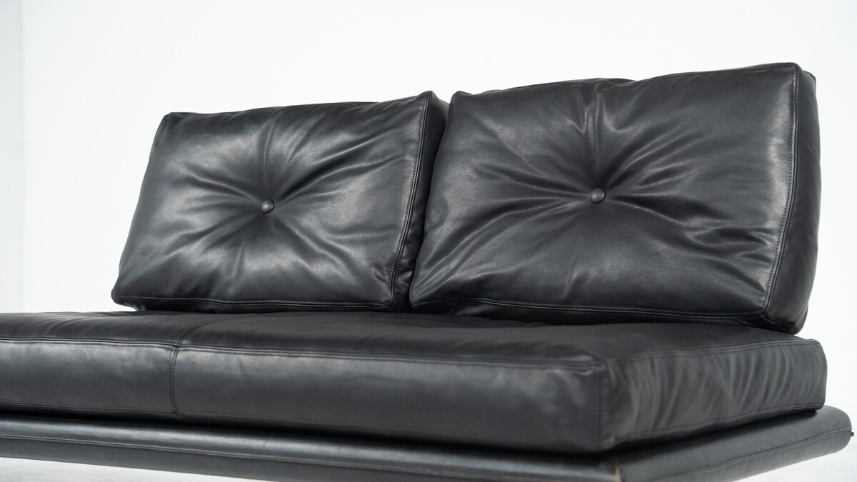 Mid-Century Two-Seater Sofa by Franz Köttgen for Kill International, Leather and Marble, 1960s
