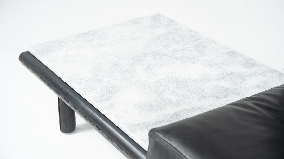 Mid-Century Two-Seater Sofa by Franz Köttgen for Kill International, Leather and Marble, 1960s