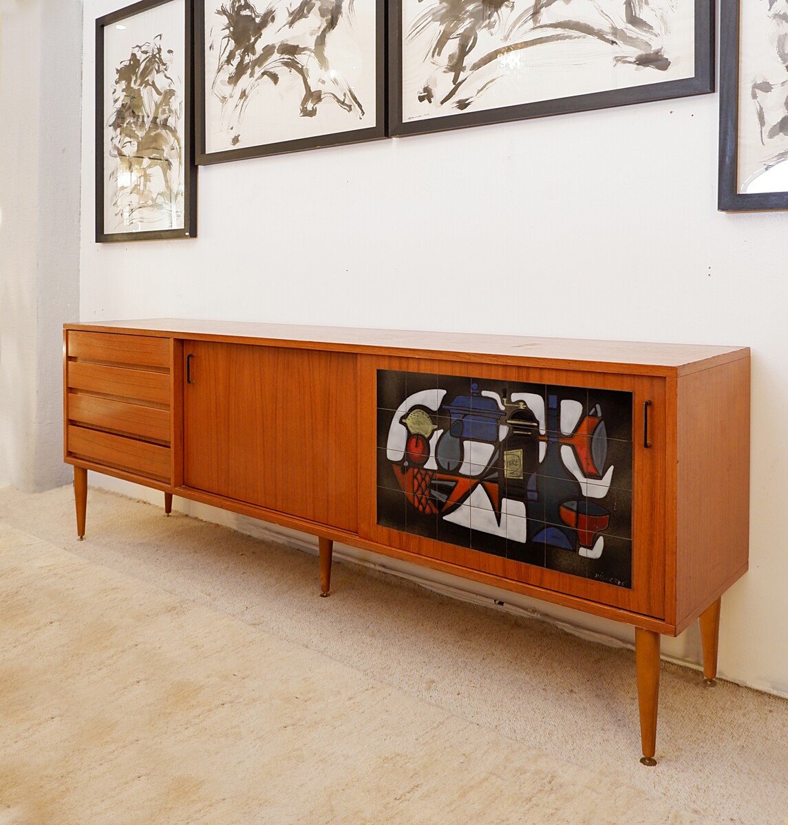 Mid-Century 'Vigneron' Sideboard by Alfred Hendrickx, Belgium 1950s