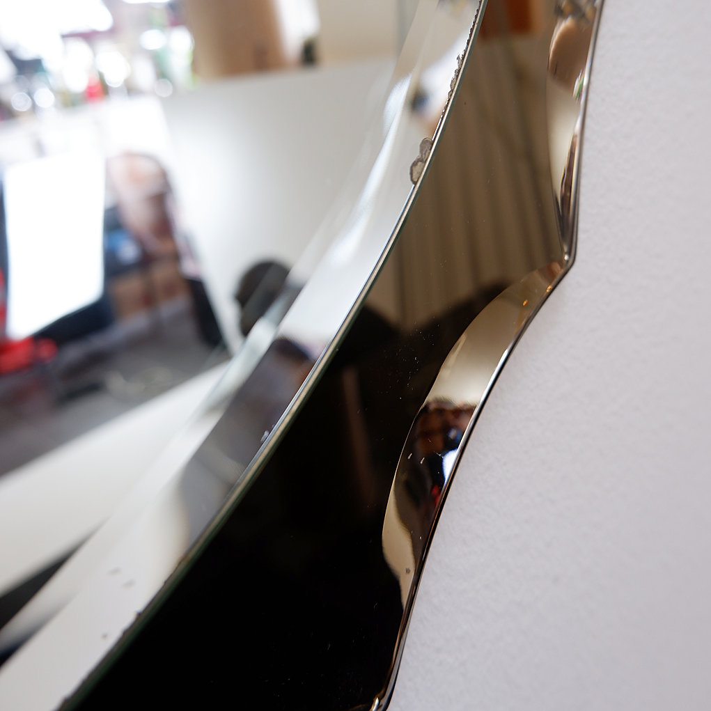 Mid-Century Wall Mirror in the style of Cristal Art, 1960s