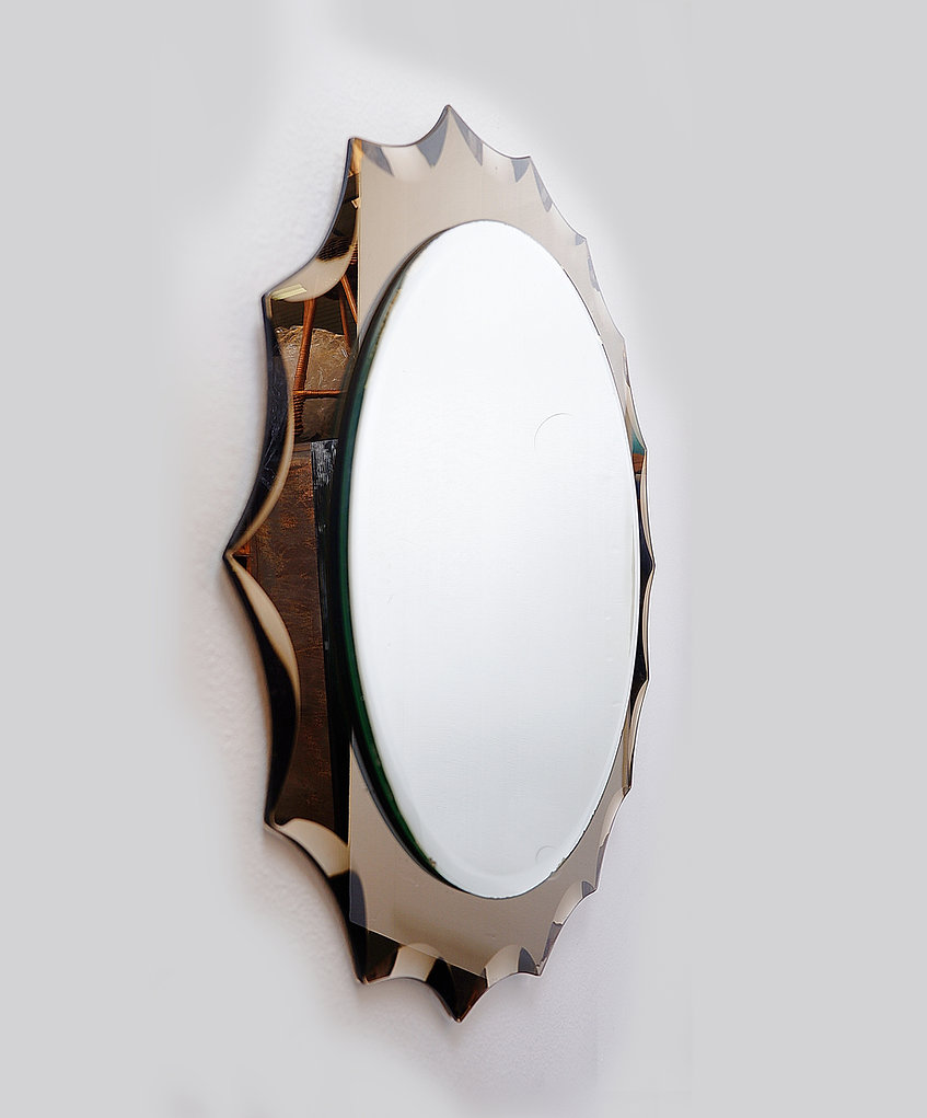 Mid-Century Wall Mirror in the style of Cristal Art, 1960s