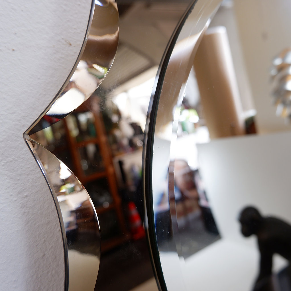 Mid-Century Wall Mirror in the style of Cristal Art, 1960s