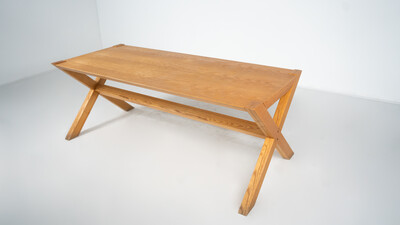 Mid-Century Wooden Dining Table Werther Toffoloni and Piero Palange for Germa, 1970s