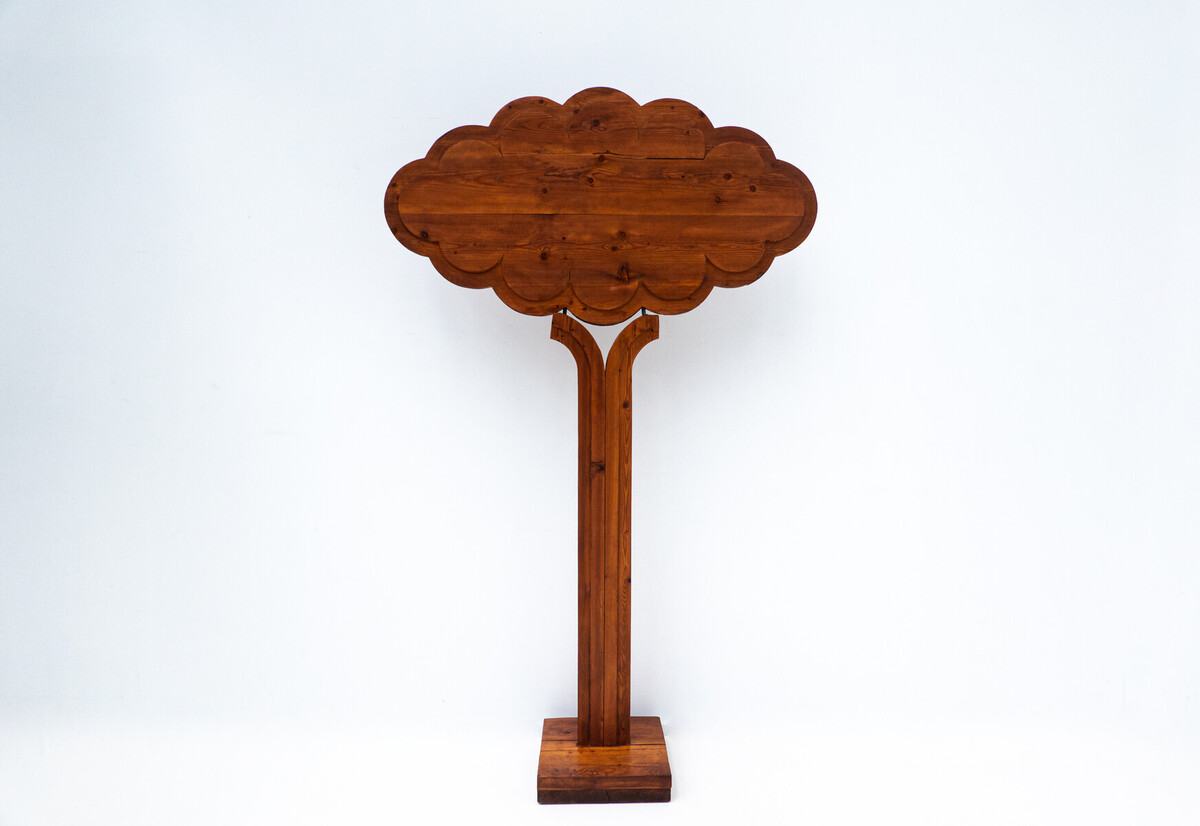 Mid-Century Wooden Tree Decorative Sculpture signed by Giorgio Rastelli - Italy 1970s