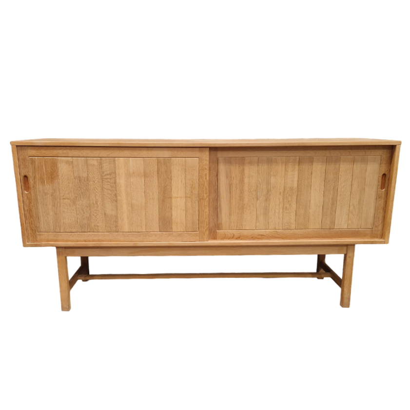 Minimalist Sideboard In Solid Light Oak by Kurt Ostervig, KP Mobler