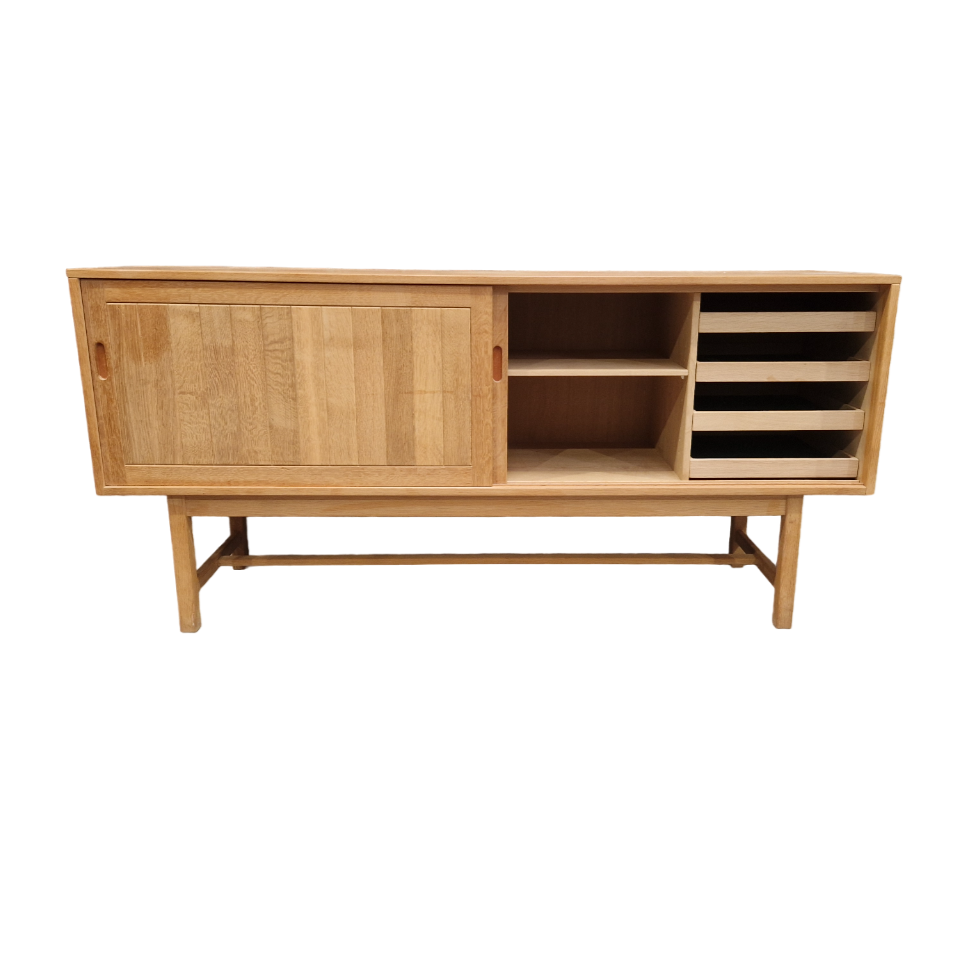 Minimalist Sideboard In Solid Light Oak by Kurt Ostervig, KP Mobler