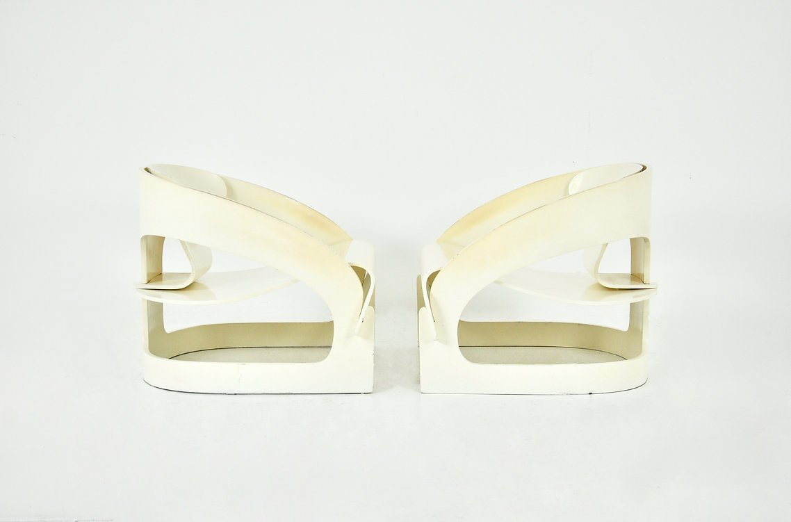 Model 4801 Armchairs by Joe Colombo for Kartell, 1960s, set of 2