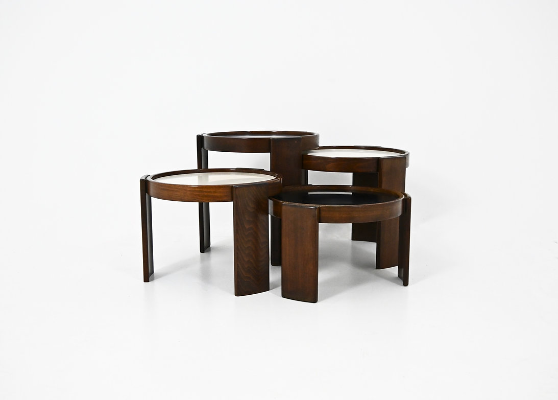 Model 780 Nesting Tables by Gianfranco Frattini for Cassina, 1960s, set of 4