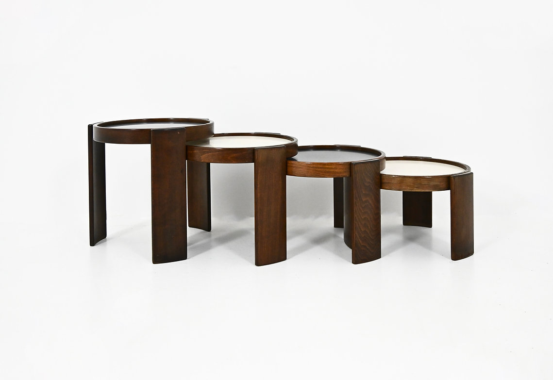 Model 780 Nesting Tables by Gianfranco Frattini for Cassina, 1960s, set of 4