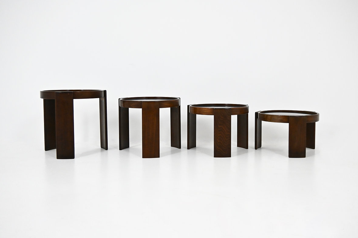 Model 780 Nesting Tables by Gianfranco Frattini for Cassina, 1960s, set of 4