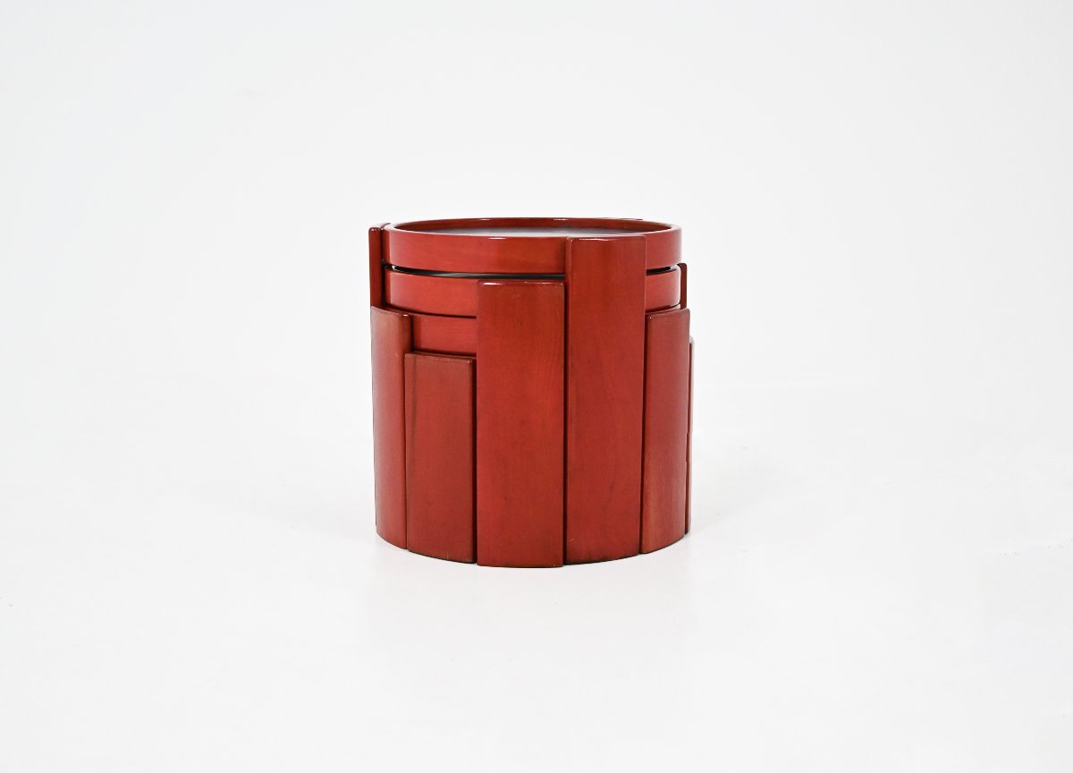 Model 780 Nesting Tables by Gianfranco Frattini for Cassina, 1960s, set of 4