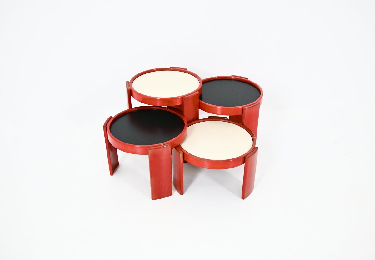Model 780 Nesting Tables by Gianfranco Frattini for Cassina, 1960s, set of 4