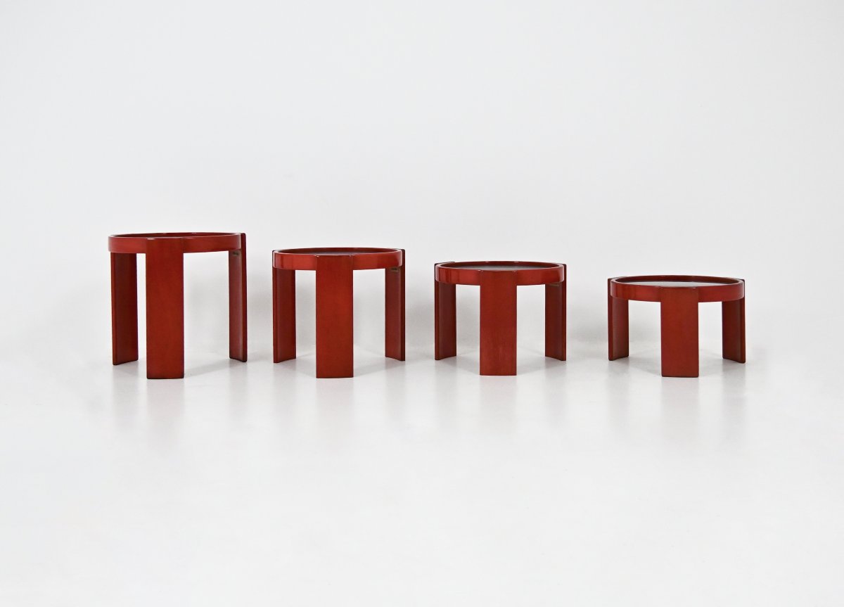 Model 780 Nesting Tables by Gianfranco Frattini for Cassina, 1960s, set of 4