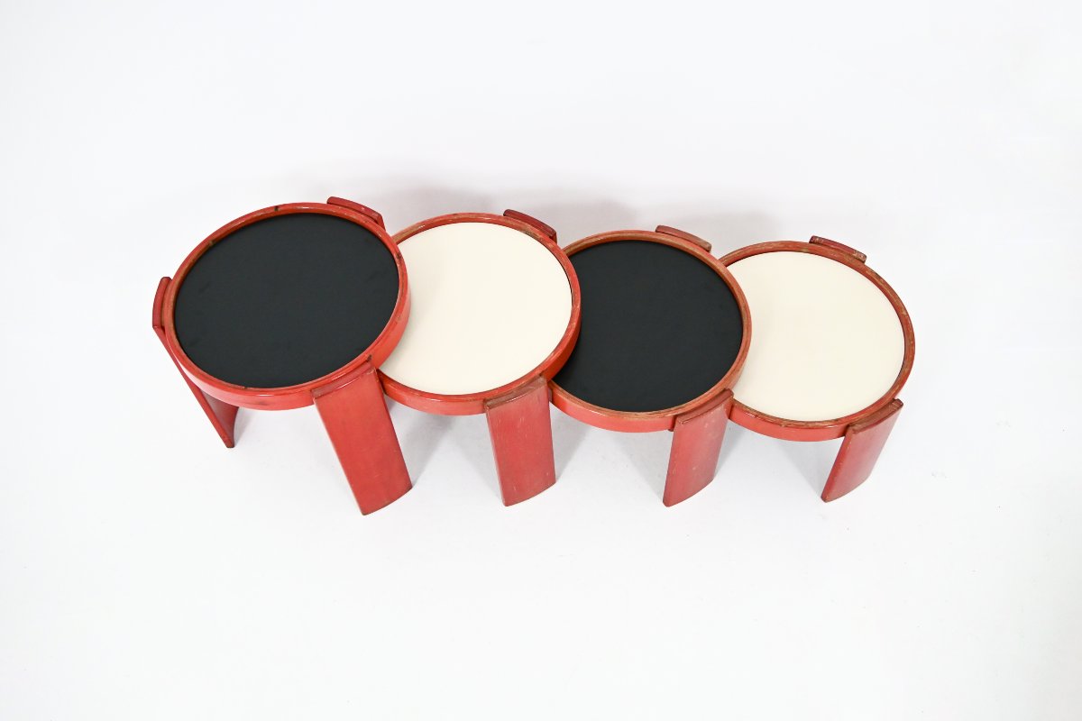 Model 780 Nesting Tables by Gianfranco Frattini for Cassina, 1960s, set of 4