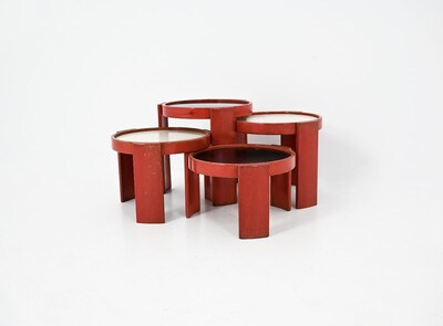 Model 780 Nesting Tables by Gianfranco Frattini for Cassina, 1960s, set of 4