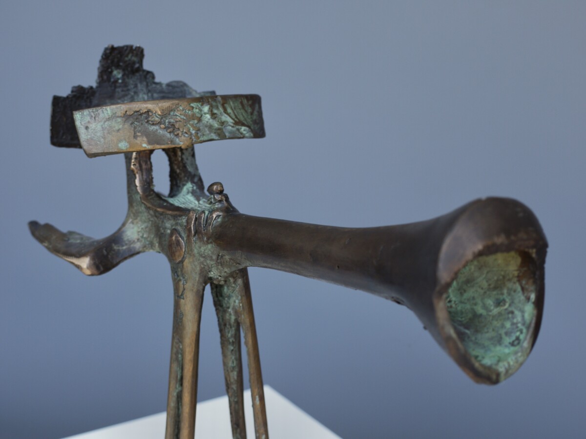 Modernist Abstract Bronze Sculpture by Wim Rijvers