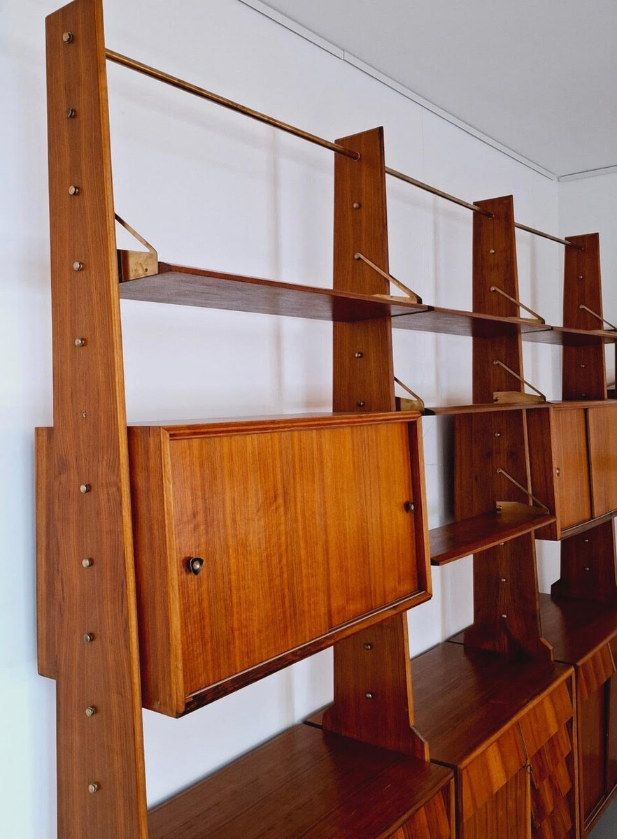 Modular Shelving Unit, Italy, 1950s