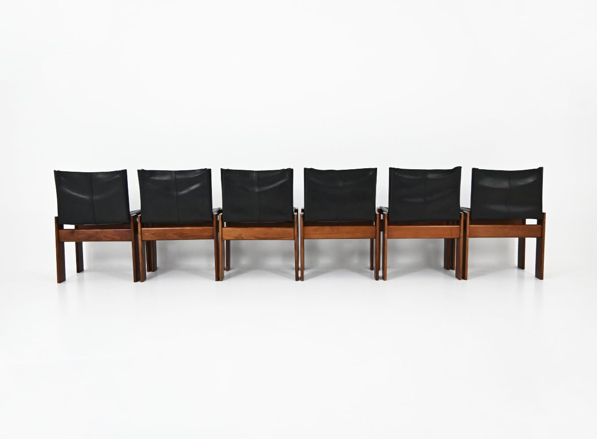 Monk Dining Chairs by Afra & Tobia Scarpa for Molteni, 1970s, set of 6
