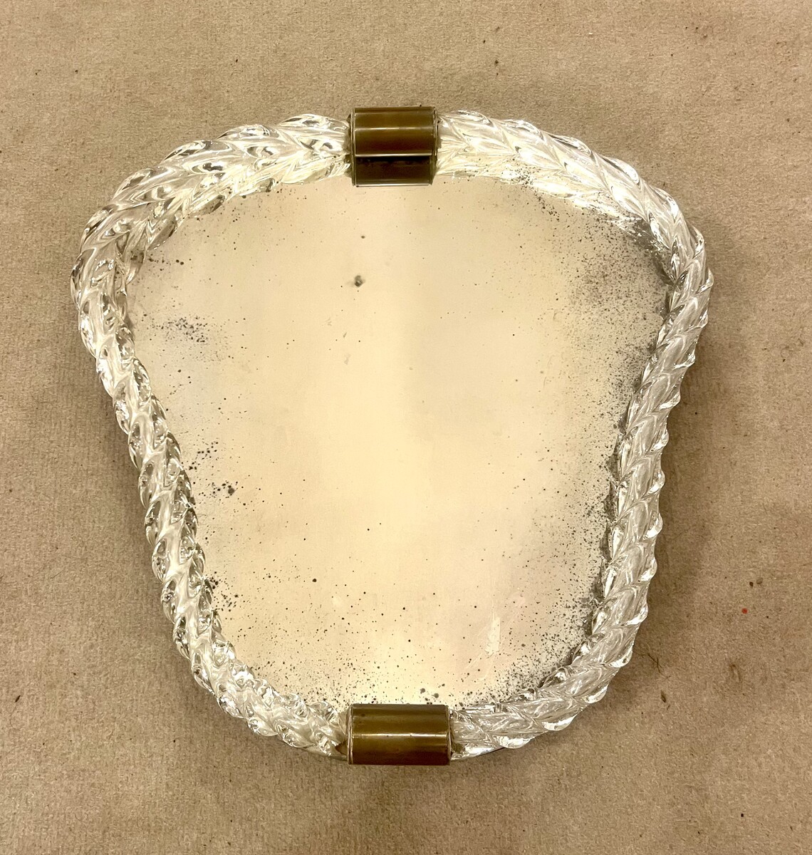 Murano Glass Wall Mirror By Barovier & Toso, 1940s