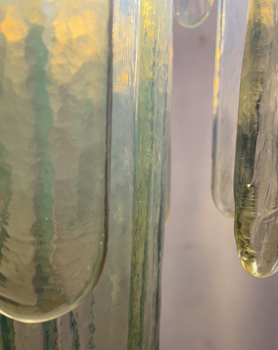 Opalescent Murano Glass Chandelier Model 