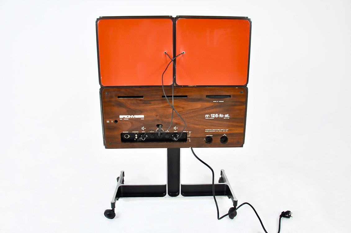 Orange Stereophonic RR-126 Radio by F.lli Castiglioni for Brionvega, 1960s