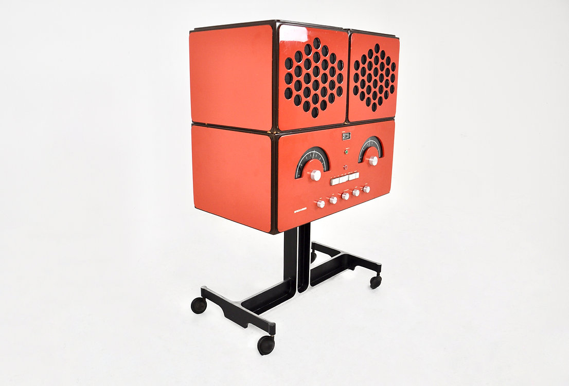 Orange Stereophonic RR-126 Radio by F.lli Castiglioni for Brionvega, 1960s