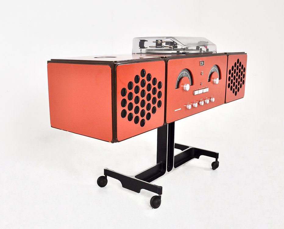 Orange Stereophonic RR-126 Radio by F.lli Castiglioni for Brionvega, 1960s