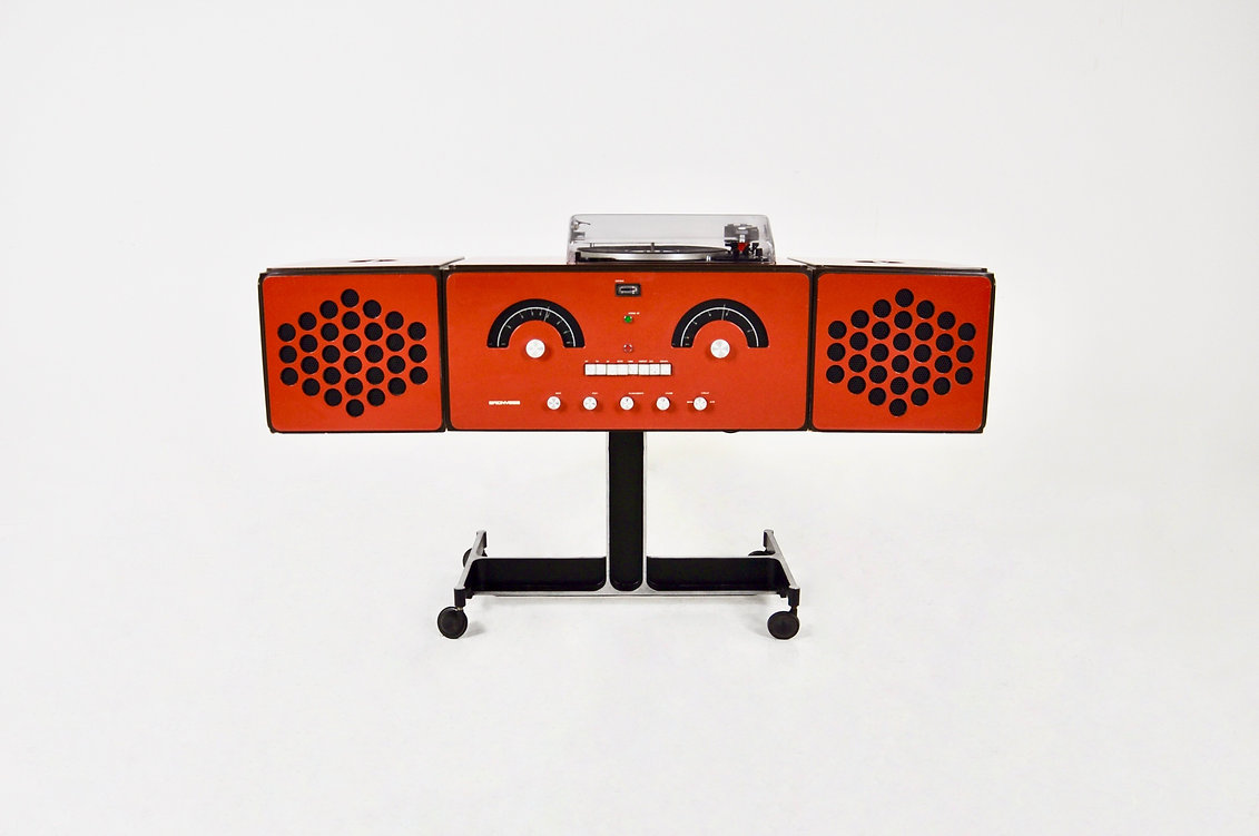 Orange Stereophonic RR-126 Radio by F.lli Castiglioni for Brionvega, 1960s