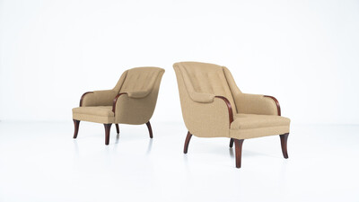Pair of  Armchairs, 1920s - New Upholstery 
