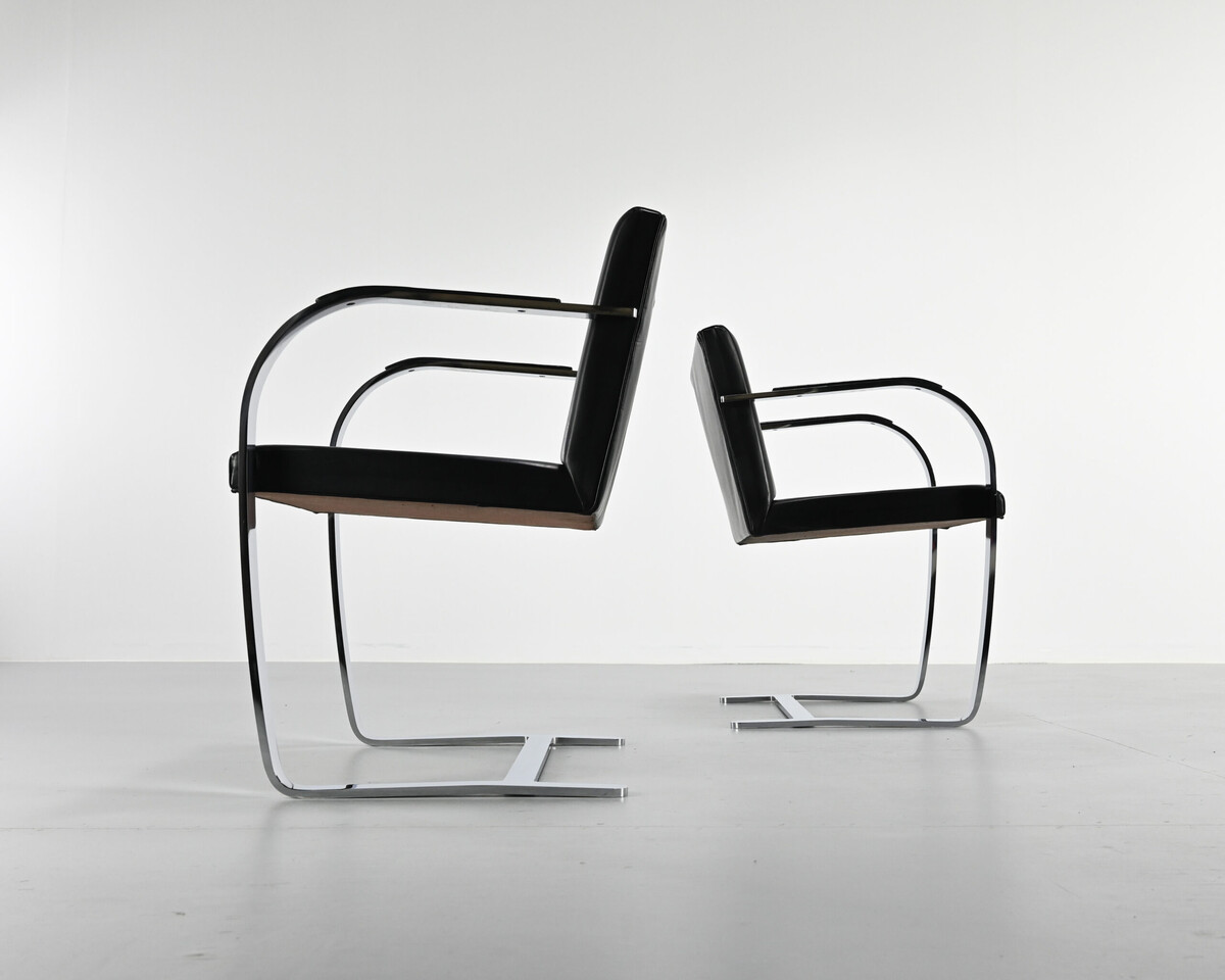Pair of armchairs BRNO,by Mies Van Der Rohe, 1960's